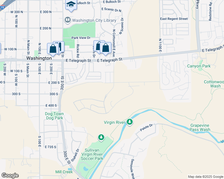 map of restaurants, bars, coffee shops, grocery stores, and more near Bella Vista Drive in Washington