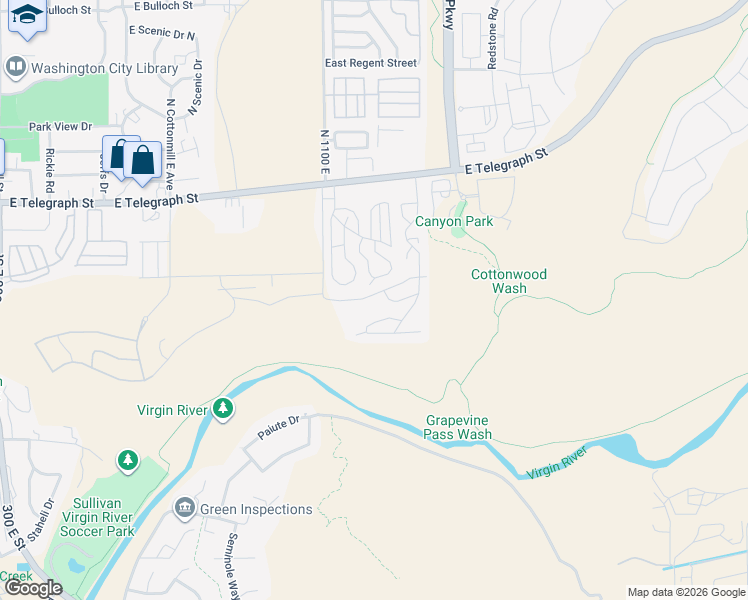 map of restaurants, bars, coffee shops, grocery stores, and more near 1360 East Telegraph Street in Washington