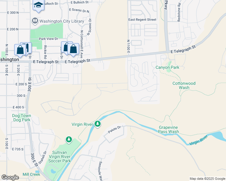 map of restaurants, bars, coffee shops, grocery stores, and more near 983 Coyote Loop in Washington
