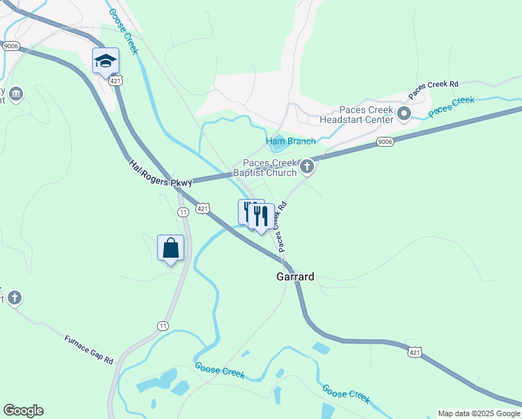 map of restaurants, bars, coffee shops, grocery stores, and more near 2700 Kentucky 80 in Manchester