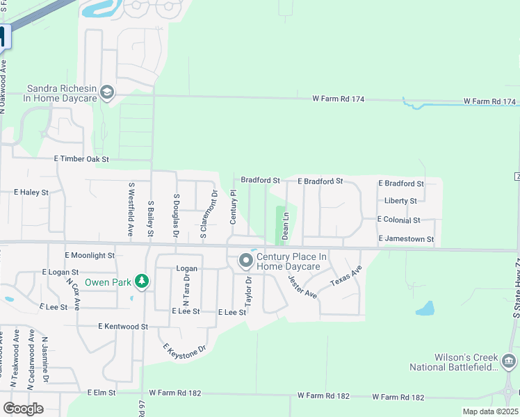 map of restaurants, bars, coffee shops, grocery stores, and more near 2887 East Hines Street in Republic