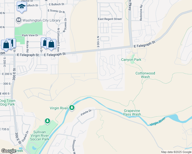map of restaurants, bars, coffee shops, grocery stores, and more near 1089 Coyote Loop in Washington