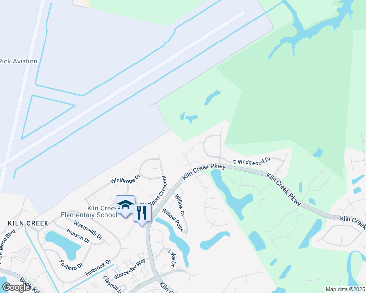 map of restaurants, bars, coffee shops, grocery stores, and more near 735 Mashie Court in Newport News