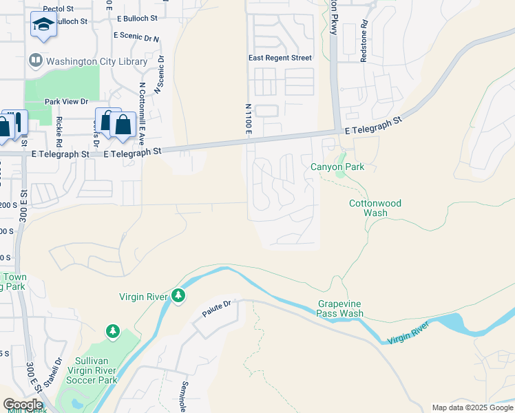 map of restaurants, bars, coffee shops, grocery stores, and more near 1160 East Telegraph Street in Washington