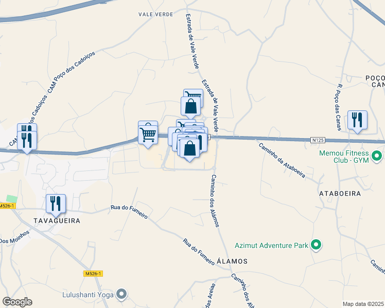 map of restaurants, bars, coffee shops, grocery stores, and more near in Guia