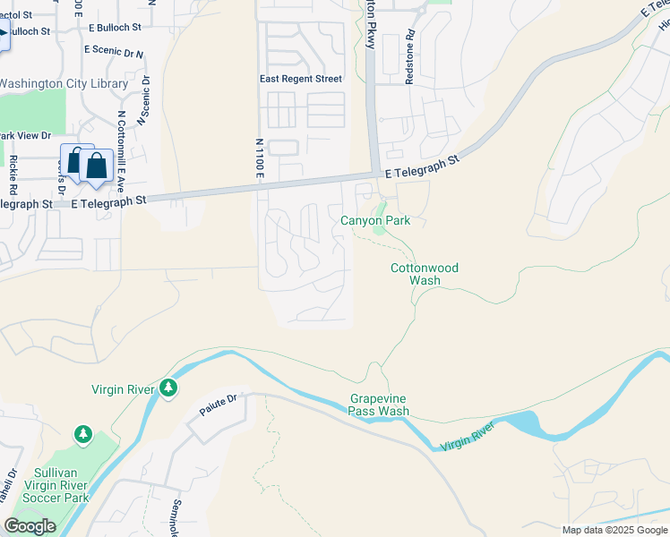 map of restaurants, bars, coffee shops, grocery stores, and more near 1360 East Telegraph Street in Washington