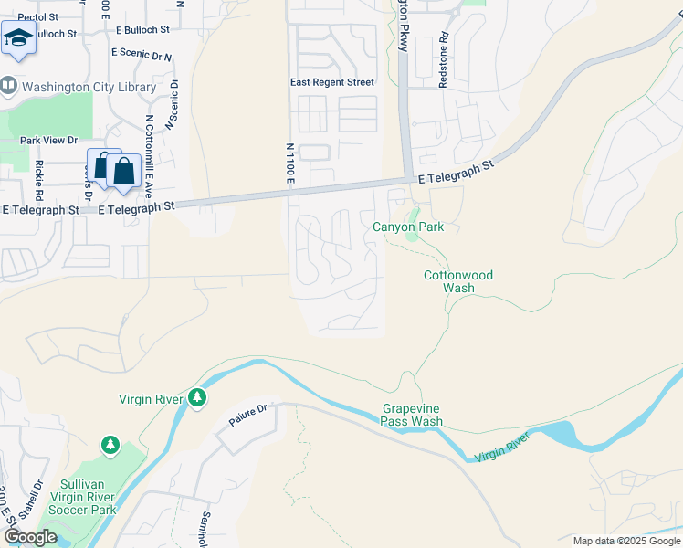 map of restaurants, bars, coffee shops, grocery stores, and more near 1160 East Telegraph Street in Washington