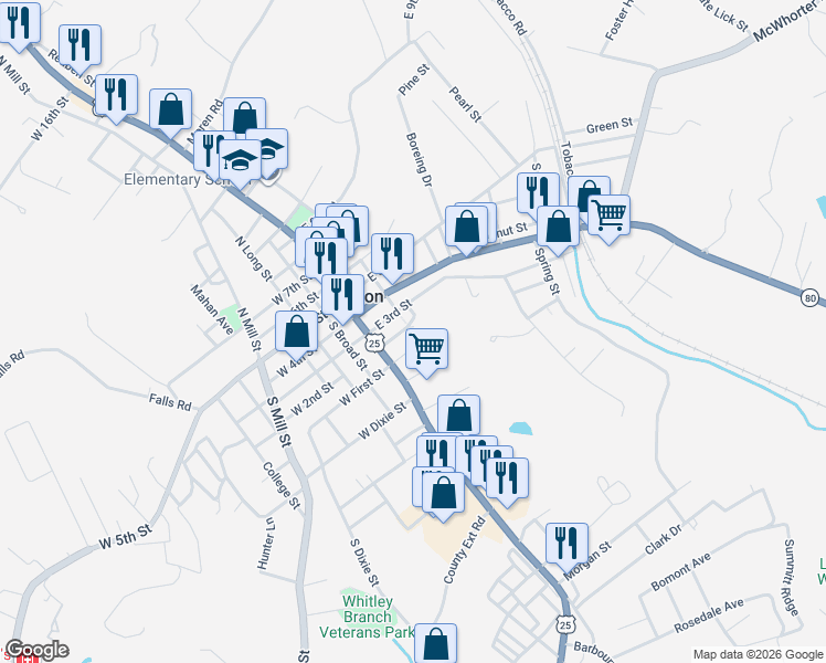 map of restaurants, bars, coffee shops, grocery stores, and more near 122 2nd Street in London