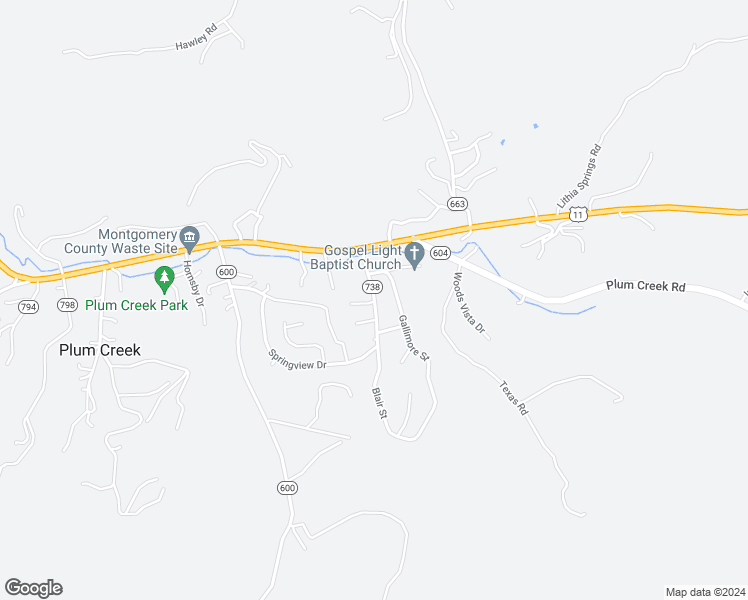 map of restaurants, bars, coffee shops, grocery stores, and more near 1553 Blair Street in Christiansburg