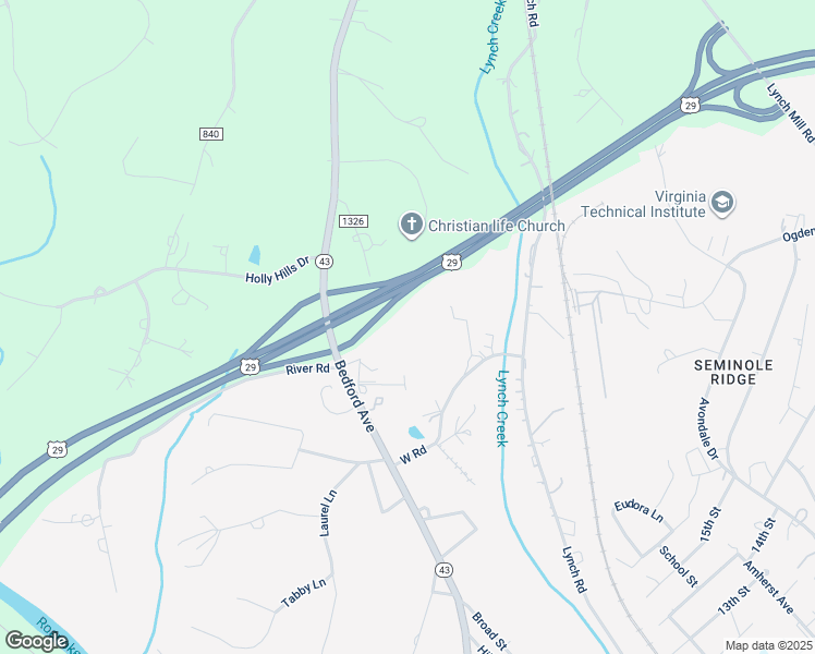 map of restaurants, bars, coffee shops, grocery stores, and more near 187 Oak Ridge Drive in Altavista