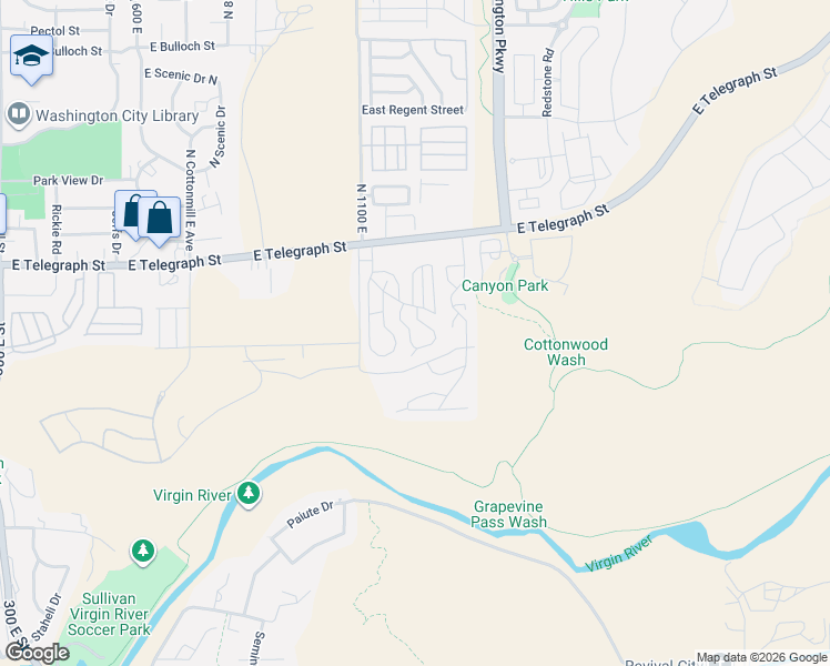 map of restaurants, bars, coffee shops, grocery stores, and more near 1160 East Telegraph Street in Washington