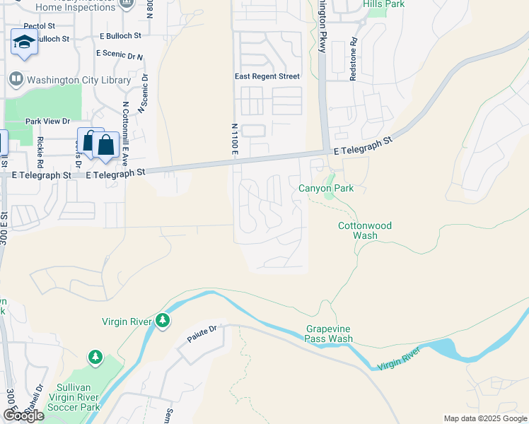 map of restaurants, bars, coffee shops, grocery stores, and more near 1160 Telegraph Street in Washington