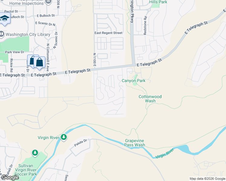 map of restaurants, bars, coffee shops, grocery stores, and more near 1160 East Telegraph Street in Washington