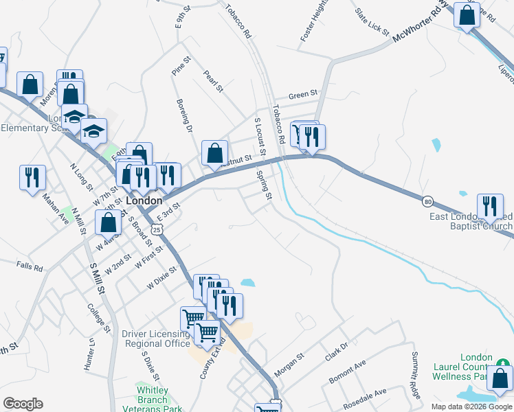 map of restaurants, bars, coffee shops, grocery stores, and more near 100 Scott Street in London