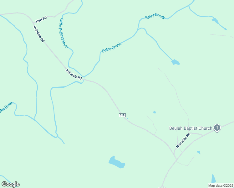 map of restaurants, bars, coffee shops, grocery stores, and more near 2100 Irvindale Road in Brookneal