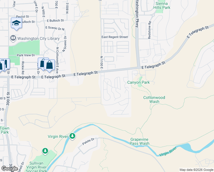 map of restaurants, bars, coffee shops, grocery stores, and more near 60 Wildflower in Washington