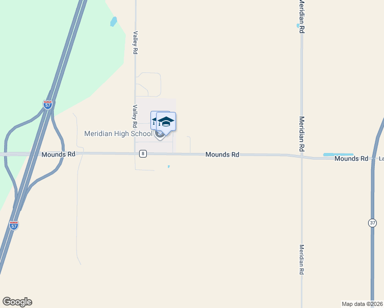 map of restaurants, bars, coffee shops, grocery stores, and more near 1501-1735 County Road 8 in Mounds
