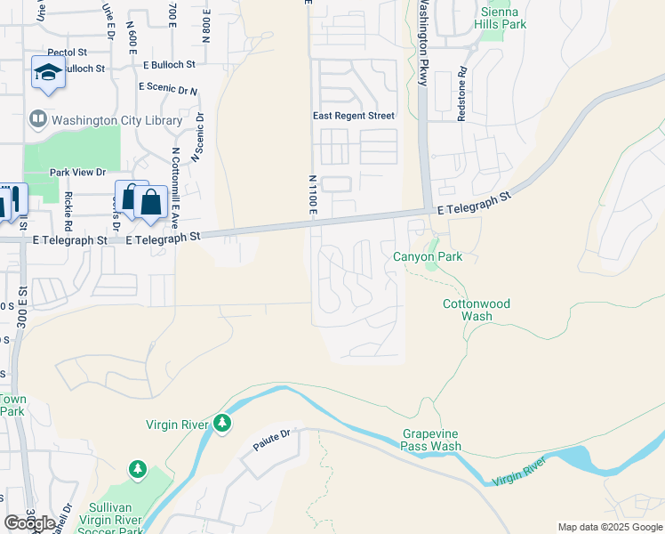 map of restaurants, bars, coffee shops, grocery stores, and more near 1160 East Telegraph Street in Washington