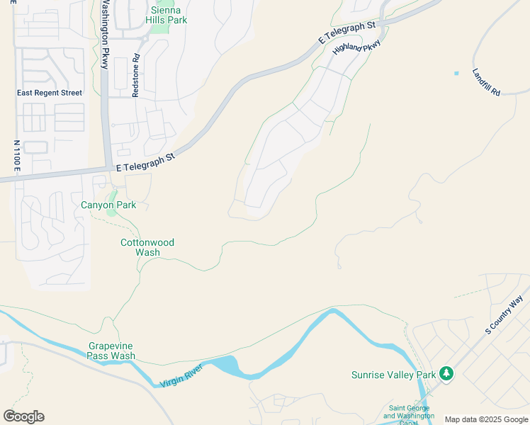 map of restaurants, bars, coffee shops, grocery stores, and more near Cottonwood Wash Trail in Washington