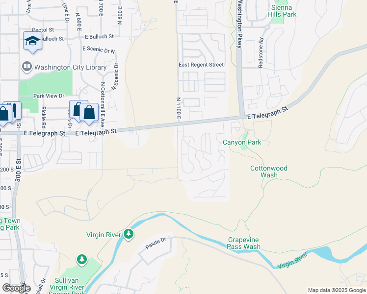 map of restaurants, bars, coffee shops, grocery stores, and more near 1160 East Telegraph Street in Washington