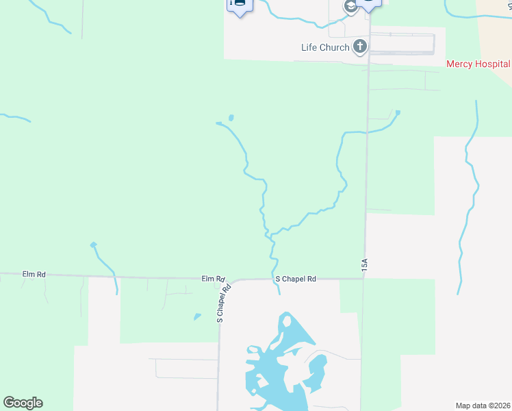 map of restaurants, bars, coffee shops, grocery stores, and more near 3667 South Chapel Road in Carthage