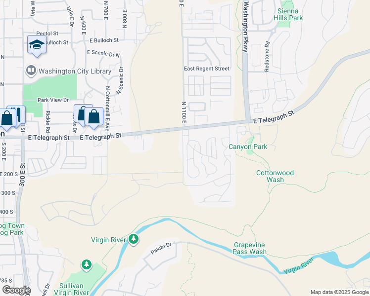 map of restaurants, bars, coffee shops, grocery stores, and more near 1160 East Telegraph Street in Washington