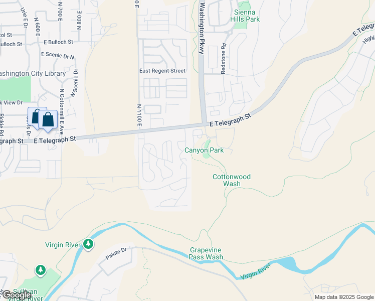 map of restaurants, bars, coffee shops, grocery stores, and more near 1360 East Telegraph Street in Washington
