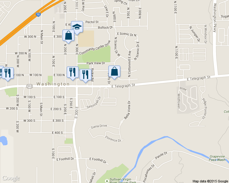 map of restaurants, bars, coffee shops, grocery stores, and more near 600 E Telegraph St in Washington