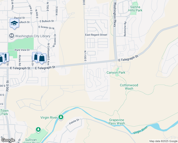 map of restaurants, bars, coffee shops, grocery stores, and more near 1160 East Telegraph Street in Washington