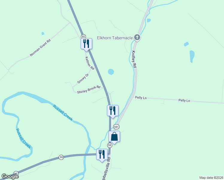 map of restaurants, bars, coffee shops, grocery stores, and more near Louie Ray Road in Columbia