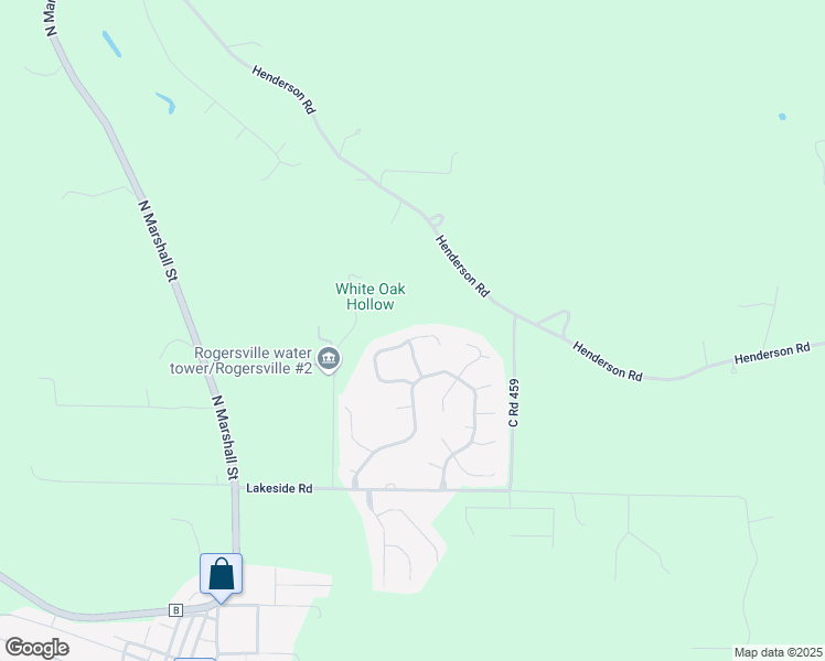 map of restaurants, bars, coffee shops, grocery stores, and more near 463 Mockingbird Ridge in Rogersville
