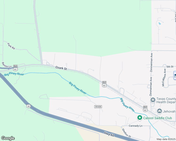 map of restaurants, bars, coffee shops, grocery stores, and more near Cabool Apartments Drive in Cabool