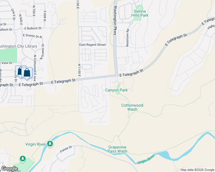 map of restaurants, bars, coffee shops, grocery stores, and more near 1360 East Telegraph Street in Washington