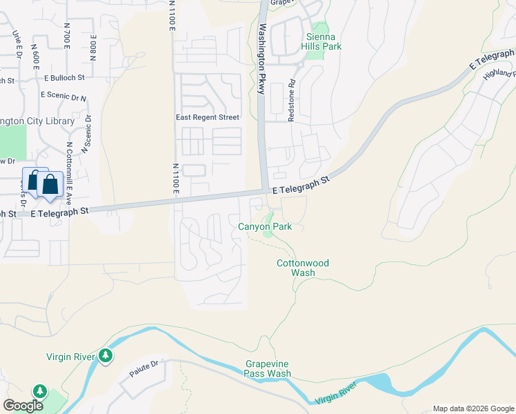 map of restaurants, bars, coffee shops, grocery stores, and more near 1474 East Telegraph Street in Washington