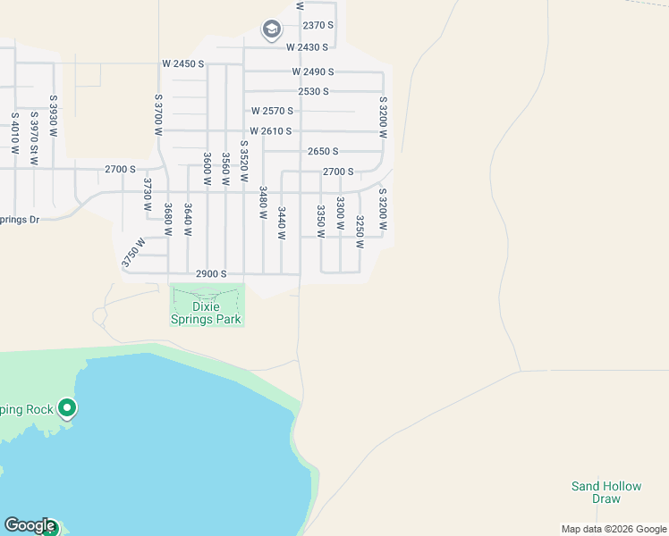 map of restaurants, bars, coffee shops, grocery stores, and more near North 3300 West in Hurricane