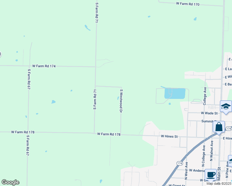 map of restaurants, bars, coffee shops, grocery stores, and more near 4693 South Westwood Drive in Republic