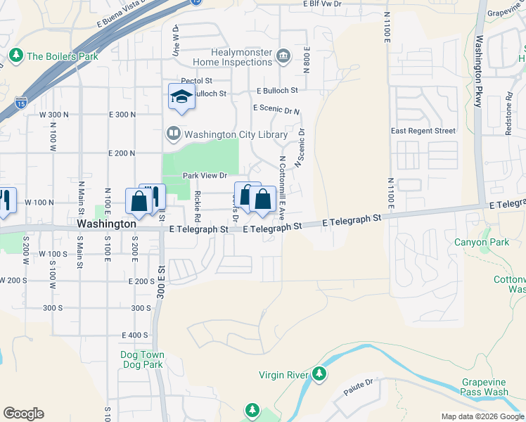 map of restaurants, bars, coffee shops, grocery stores, and more near 113-199 Frontier Dr in Washington