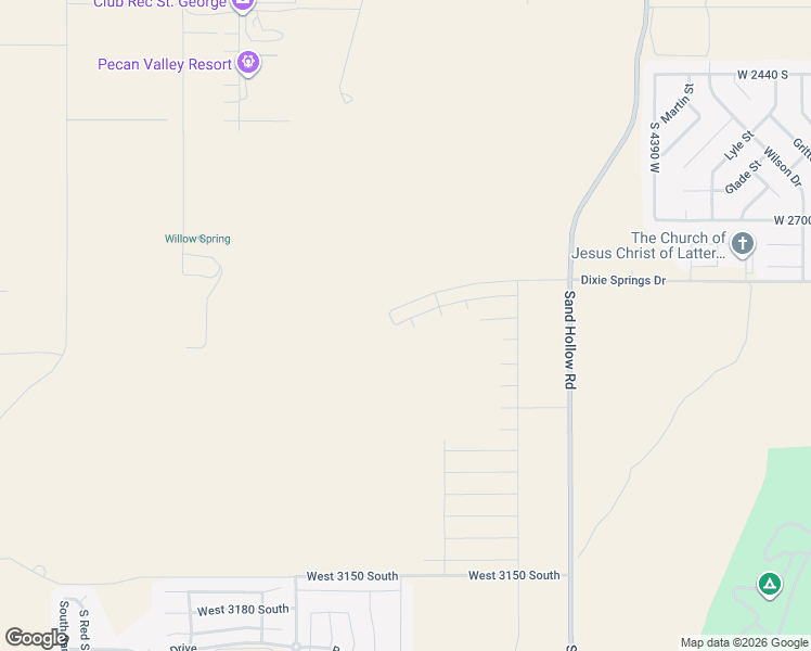 map of restaurants, bars, coffee shops, grocery stores, and more near 4851 West 2820 South in Hurricane