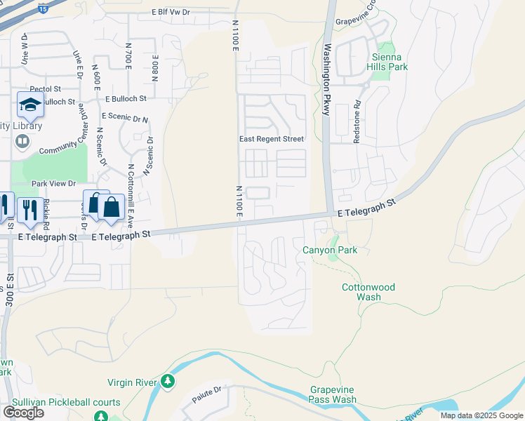 map of restaurants, bars, coffee shops, grocery stores, and more near 1167 East Telegraph Street in Washington