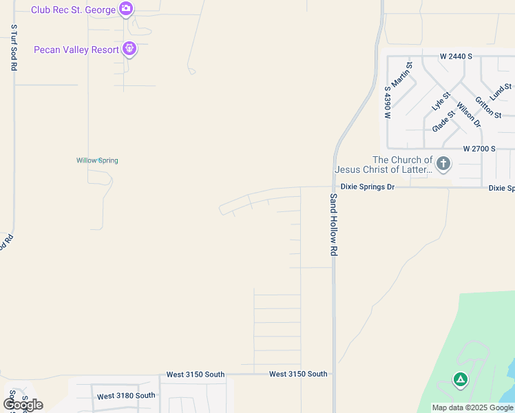 map of restaurants, bars, coffee shops, grocery stores, and more near 4851 West 2820 South in Hurricane