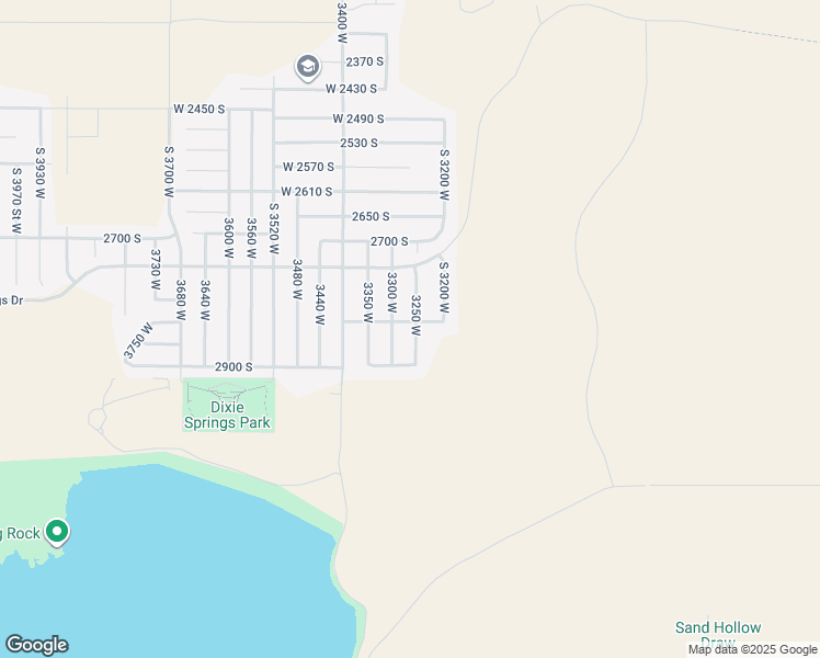 map of restaurants, bars, coffee shops, grocery stores, and more near 2838 South 3250 West in Hurricane