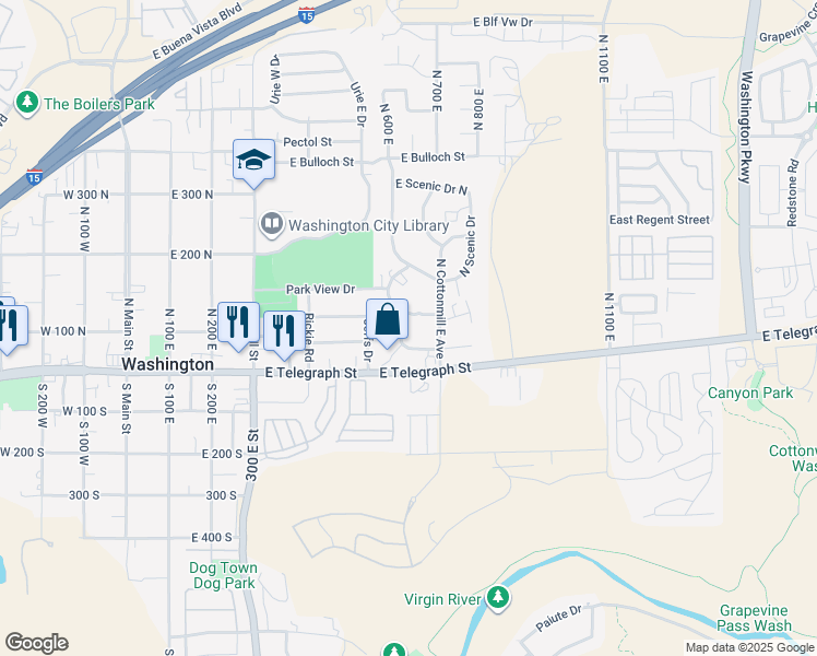 map of restaurants, bars, coffee shops, grocery stores, and more near 113-199 Frontier Dr in Washington