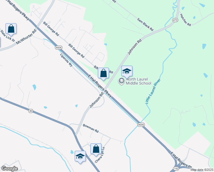 map of restaurants, bars, coffee shops, grocery stores, and more near 103 Johnson Road in London