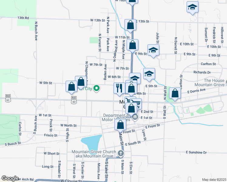 421 North Oakland Avenue, Mountain Grove MO Walk Score