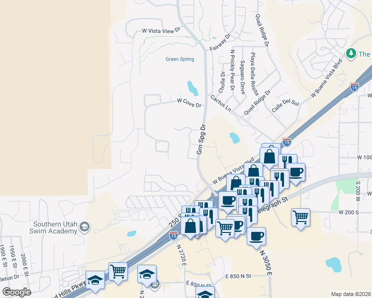 map of restaurants, bars, coffee shops, grocery stores, and more near 1056 West Hillview Drive in Washington