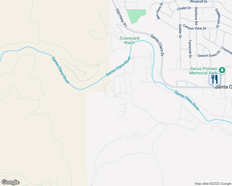 map of restaurants, bars, coffee shops, grocery stores, and more near 1422 Boomers Loop West in Santa Clara