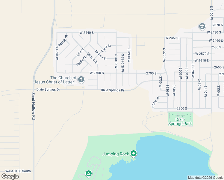 map of restaurants, bars, coffee shops, grocery stores, and more near Dixie Springs Drive in Hurricane