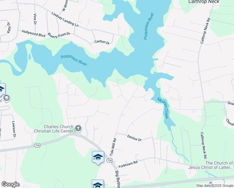 map of restaurants, bars, coffee shops, grocery stores, and more near 201 Ryans Way in Yorktown