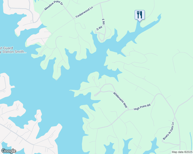map of restaurants, bars, coffee shops, grocery stores, and more near 1130 Forest Way Circle in Moneta