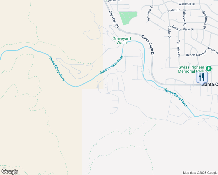 map of restaurants, bars, coffee shops, grocery stores, and more near 1448 Boomers Loop West in Santa Clara